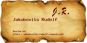 Jakobovits Rudolf névjegykártya